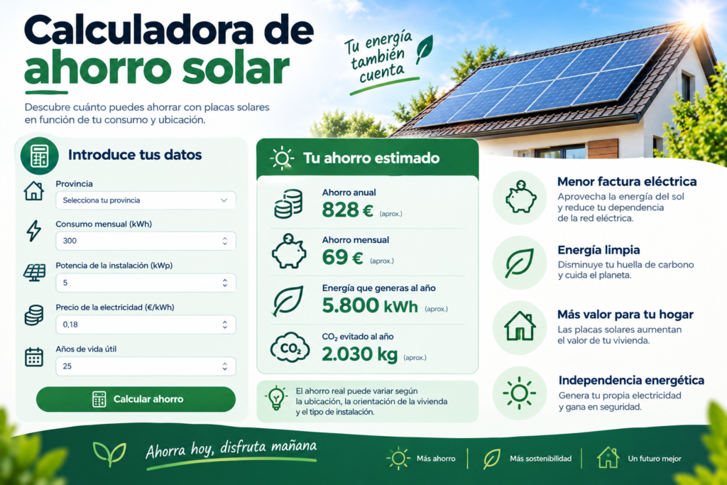Calculadora de ahorro solar