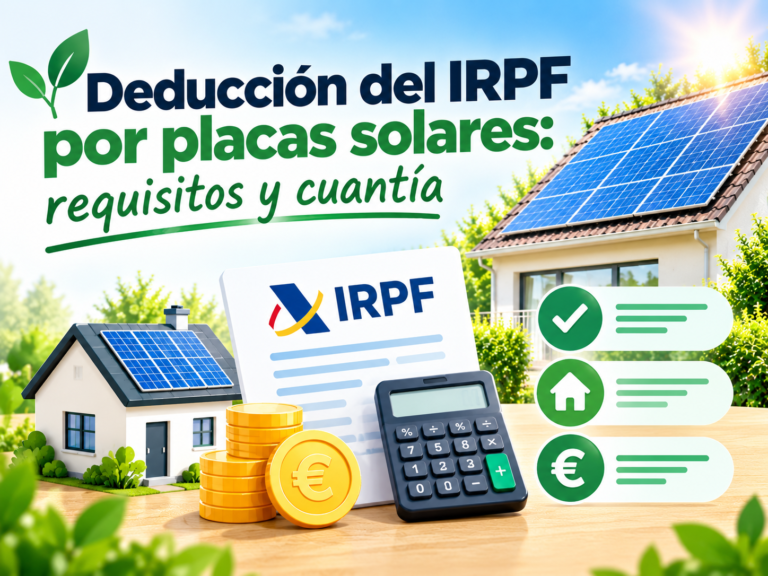 Deducción del IRPF por placas solares: requisitos y cuantía