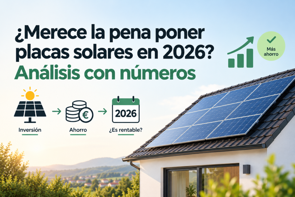 ¿Merece la pena poner placas solares en 2026? Cuentas reales