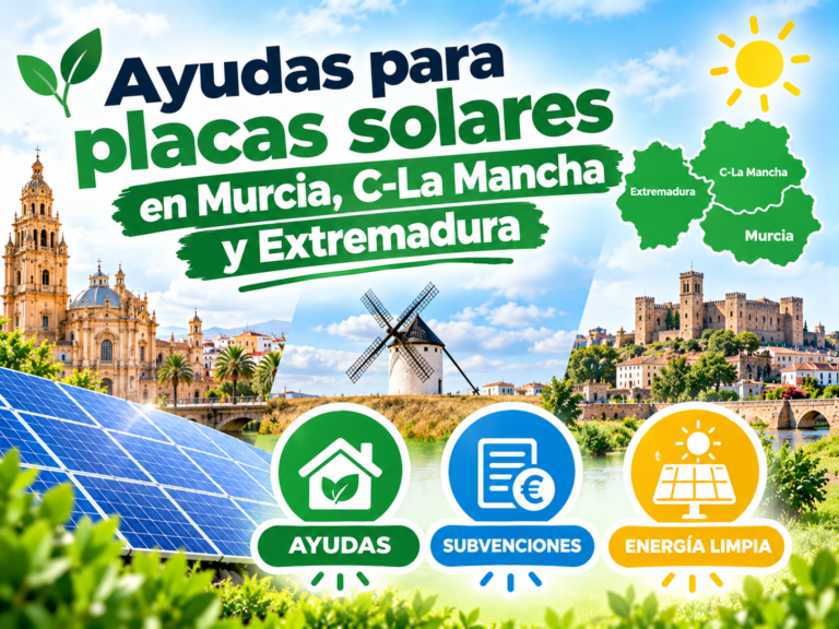 ayudas placas solares Murcia Castilla-La Mancha Extremadura