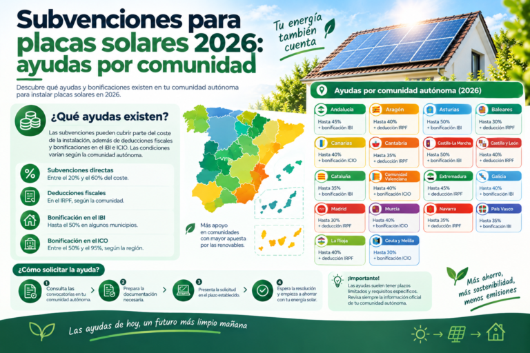 subvenciones placas solares 2026